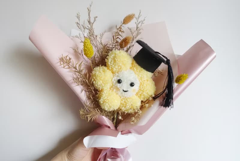 耀眼的小太陽 花束/畢業季禮帽花束