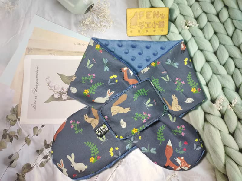 韓國薄棉布小動物森林手作圍脖-大人圍脖-圍巾-脖圍-暖和圍脖現貨