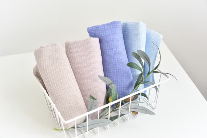 Dish towels sets of 2 for kitchen, Organic cotton towels, Waffle linen towels