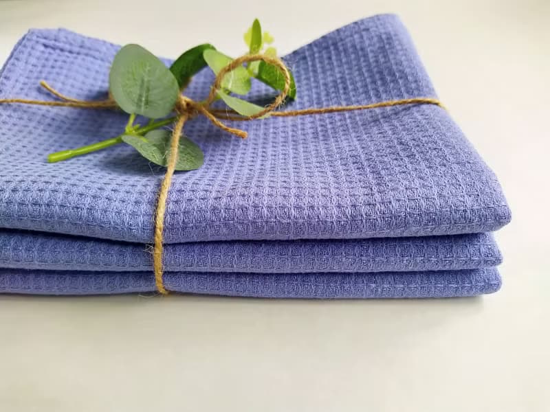 Dish towels sets of 2 for kitchen, Organic cotton towels, Waffle linen towels