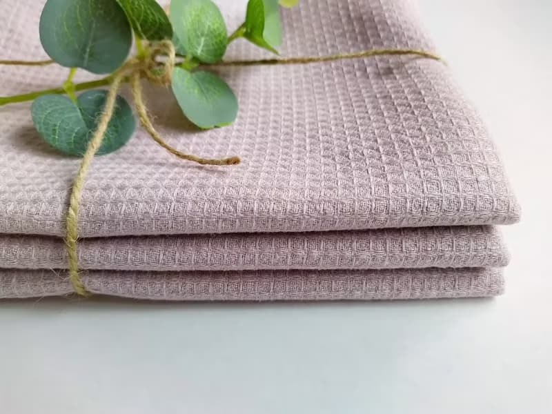 Dish towels sets of 2 for kitchen, Organic cotton towels, Waffle linen towels