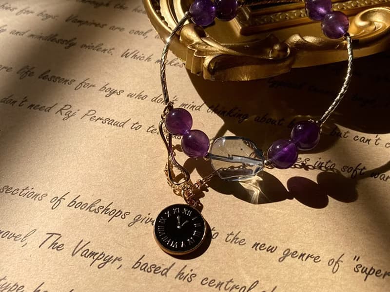 【時間旅行者。手鏈】天然巴西紫晶|氣質、頂輪、眉心輪