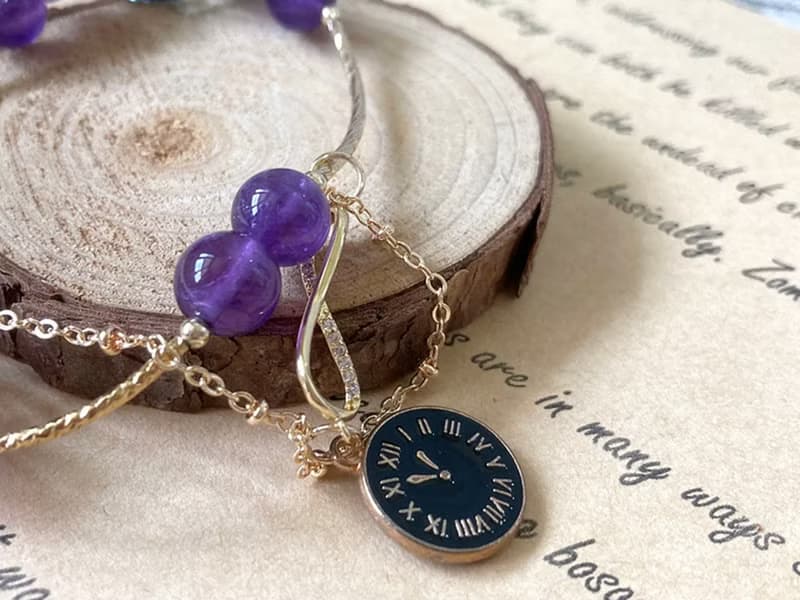 【時間旅行者。手鏈】天然巴西紫晶|氣質、頂輪、眉心輪