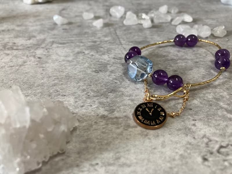 【時間旅行者。手鏈】天然巴西紫晶|氣質、頂輪、眉心輪