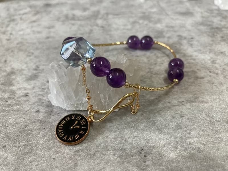 【時間旅行者。手鏈】天然巴西紫晶|氣質、頂輪、眉心輪