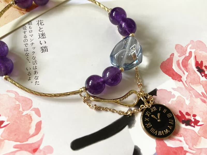 【時間旅行者。手鏈】天然巴西紫晶|氣質、頂輪、眉心輪