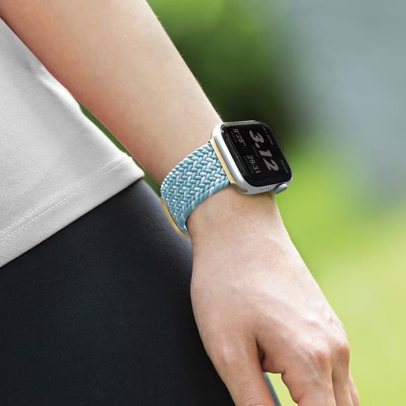Apple Watch  Aspen DE 雙色防潑水編織錶帶-淺藍