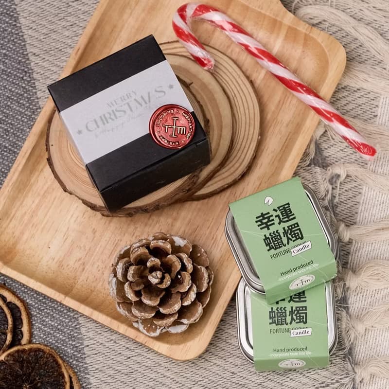 幸運蠟燭/2入組/聖誕禮盒/蠟燭/聖誕禮物/交換禮物/聖誕節/禮品