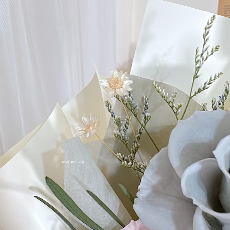 情人節花束ー【You & Me】雙朵玫瑰 永生花束 | 情人/七夕/生日禮