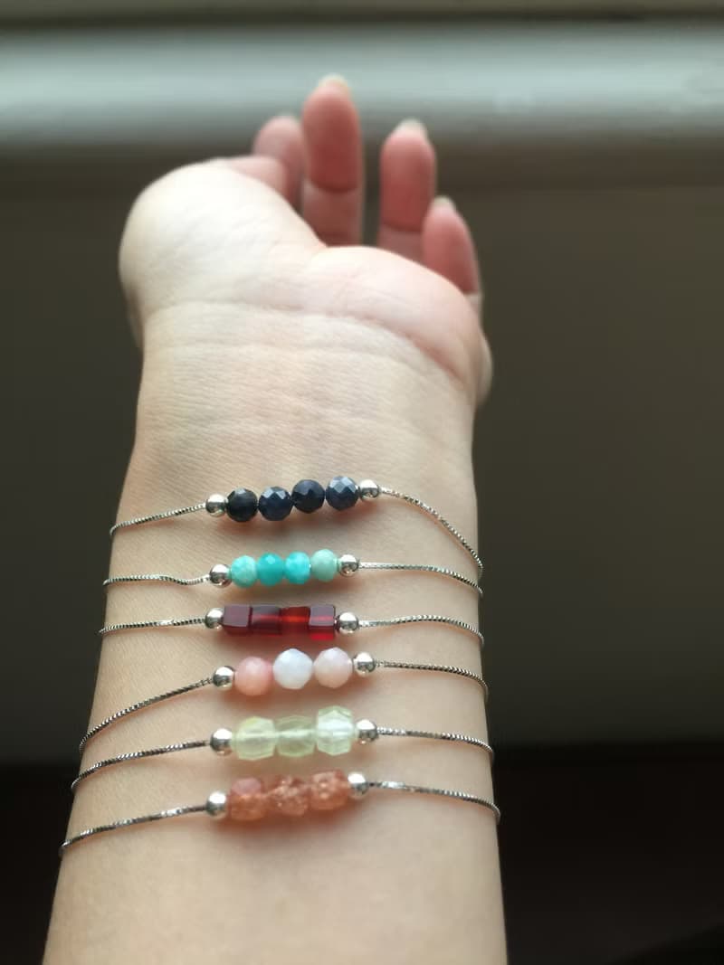 十一月太陽石||誕生石系列||925銀可調式項鍊 生日禮 快速出貨