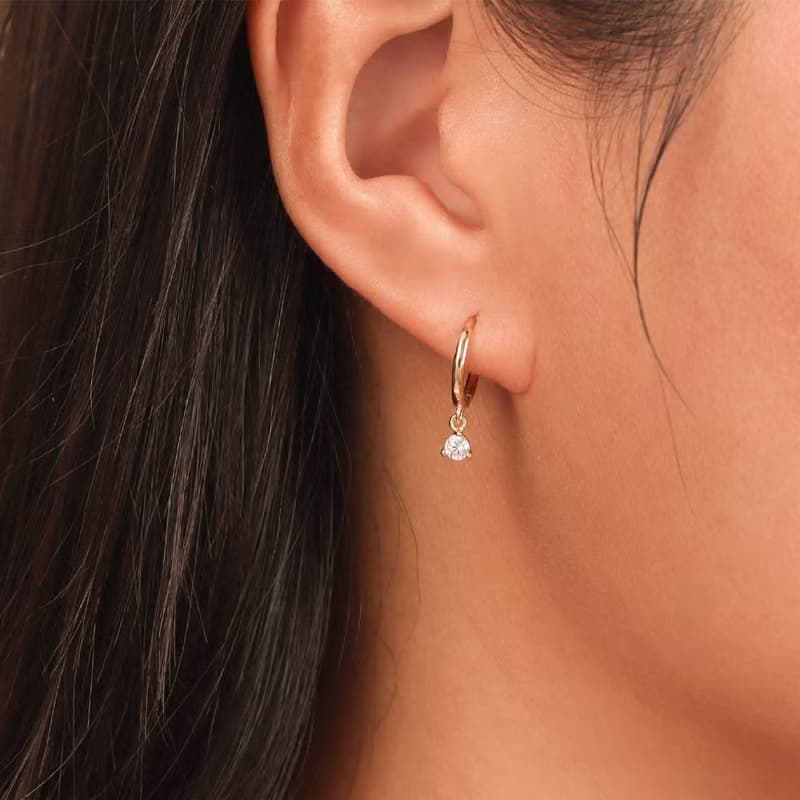 歐美風ins時尚個性925銀疊戴耳環 mini耳環耳扣 簡約鋯石耳扣女