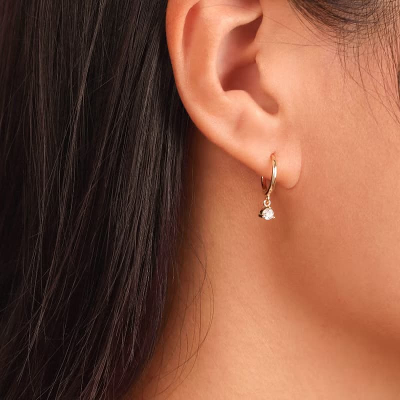 歐美風ins時尚個性925銀疊戴耳環 mini耳環耳扣 簡約鋯石耳扣女