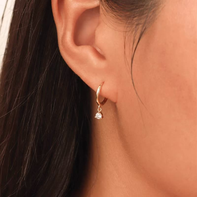 歐美風ins時尚個性925銀疊戴耳環 mini耳環耳扣 簡約鋯石耳扣女