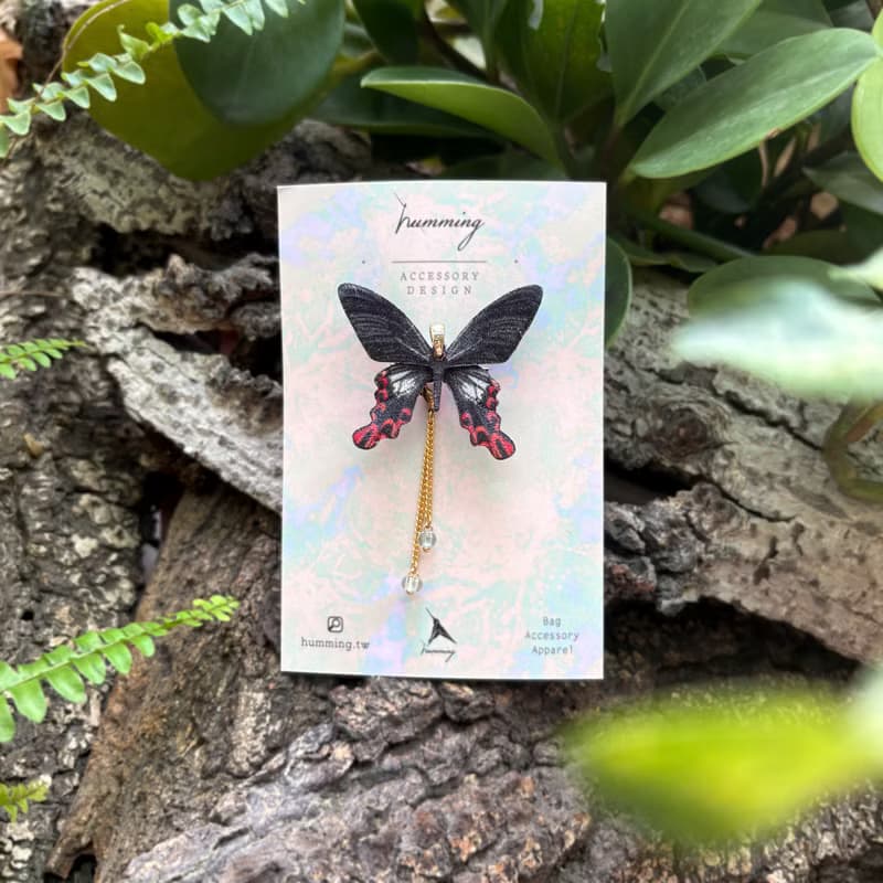 胸針 台灣寬尾鳳蝶 刺繡 台灣 蝴蝶 珍珠  手工 禮物 禮盒 情人節