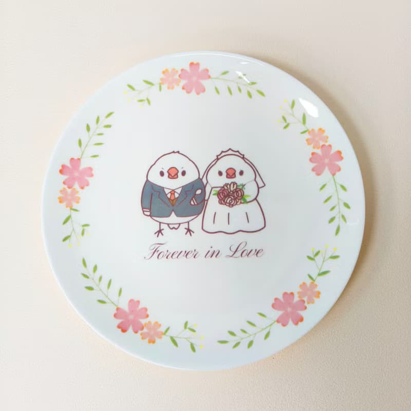 合作插畫藝術家-Dream Hugo夢想雨果 永遠甜蜜 文鳥骨瓷盤組