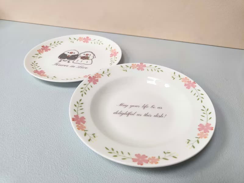 合作插畫藝術家-Dream Hugo夢想雨果 永遠甜蜜 文鳥骨瓷盤組