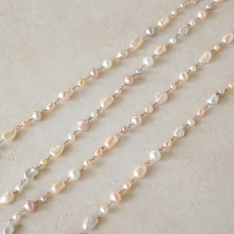 14kgf  MIXパールマンテルネックレス38 PK