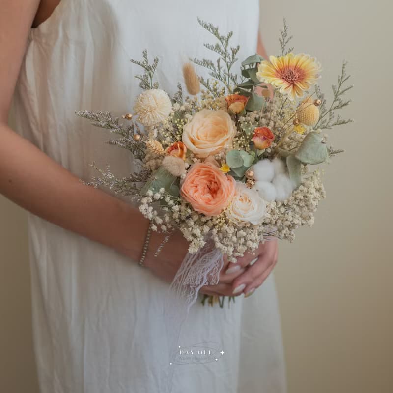 DAY OFF 永生花捧花 結婚捧花 分束捧花 乾燥花 永生花 結婚 禮盒