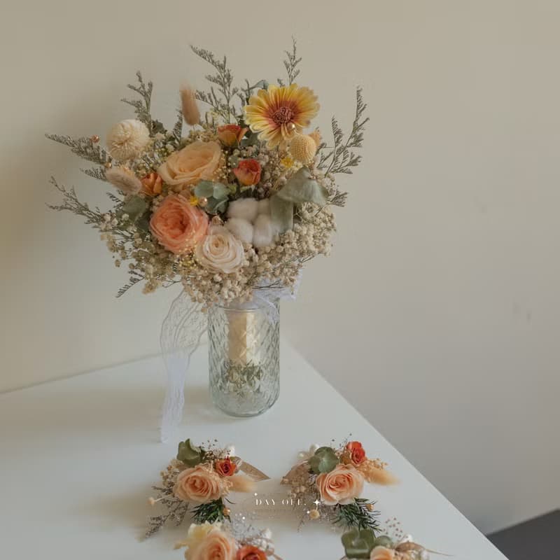 DAY OFF 永生花捧花 結婚捧花 分束捧花 乾燥花 永生花 結婚 禮盒