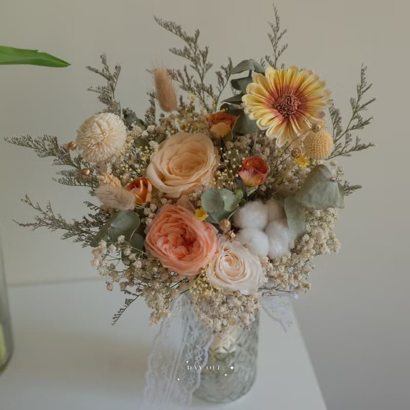 DAY OFF 永生花捧花 結婚捧花 分束捧花 乾燥花 永生花 結婚 禮盒