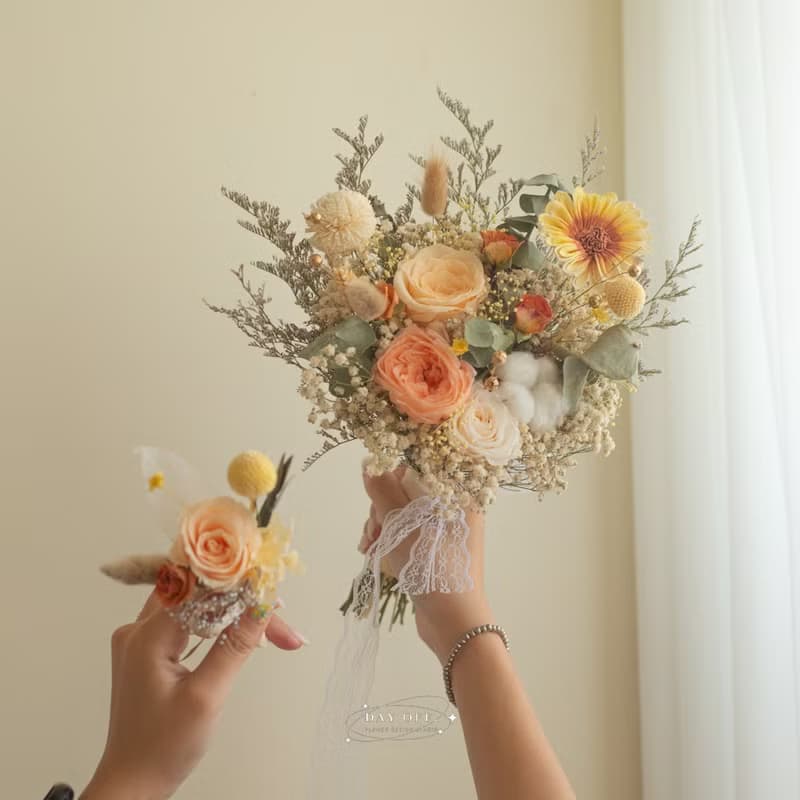 DAY OFF 永生花捧花 結婚捧花 分束捧花 乾燥花 永生花 結婚 禮盒