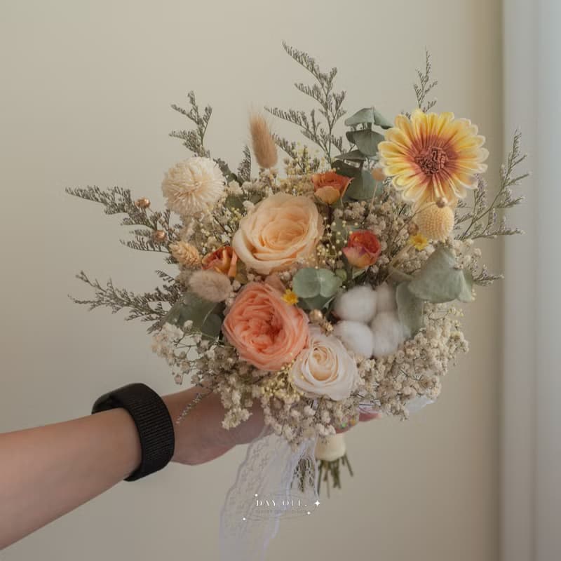 DAY OFF 永生花捧花 結婚捧花 分束捧花 乾燥花 永生花 結婚 禮盒