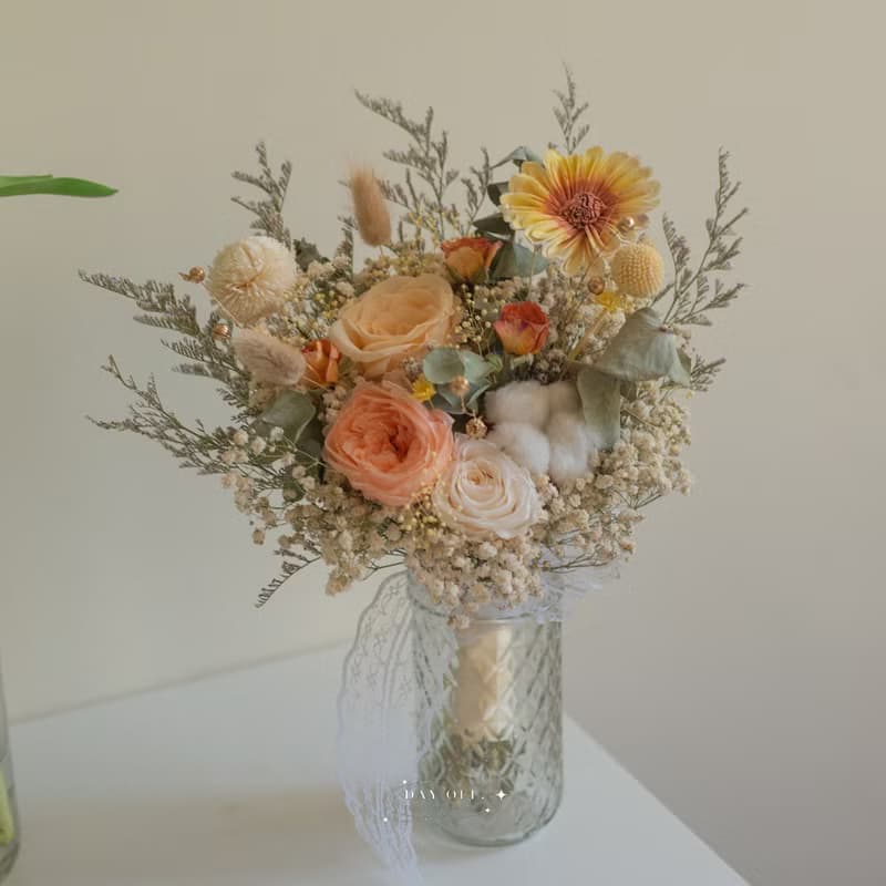 DAY OFF 永生花捧花 結婚捧花 分束捧花 乾燥花 永生花 結婚 禮盒