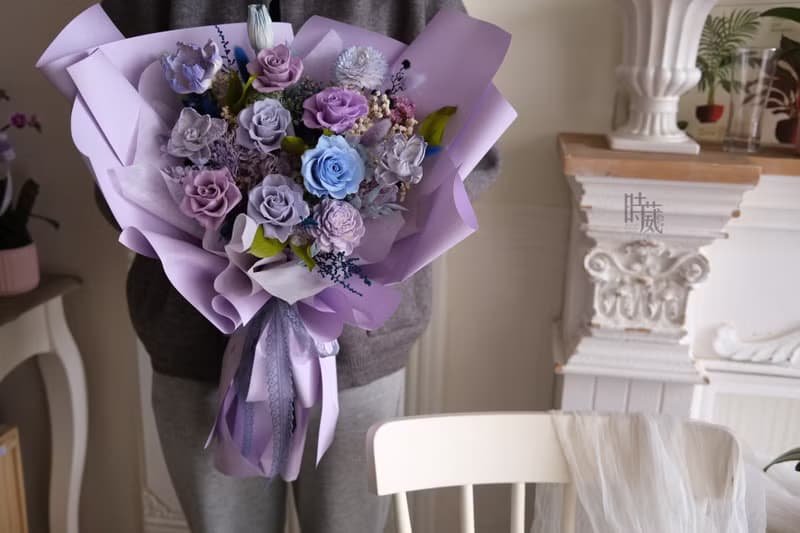 紫色花園 不凋花花束 永生花束