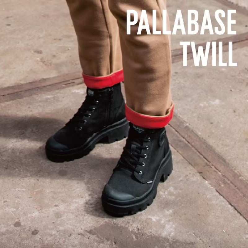 PALLADIUM PALLABASE TWILL經典拉鍊帆布美腿靴96907