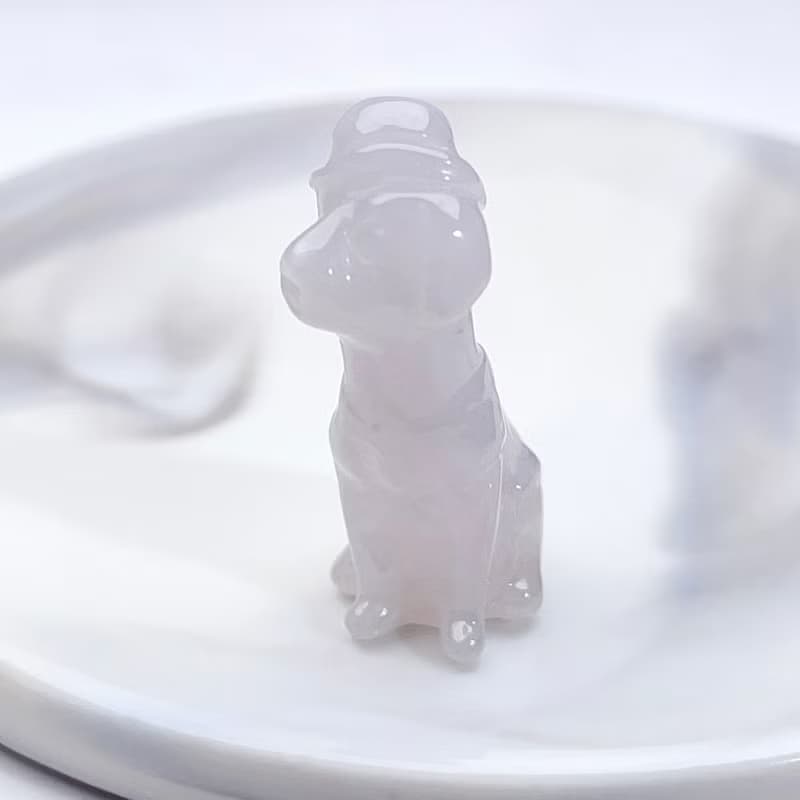 【旺財】冰種翡翠狗狗擺飾 | 天然緬甸玉翡翠A貨 | 送禮