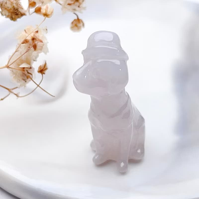 【旺財】冰種翡翠狗狗擺飾 | 天然緬甸玉翡翠A貨 | 送禮