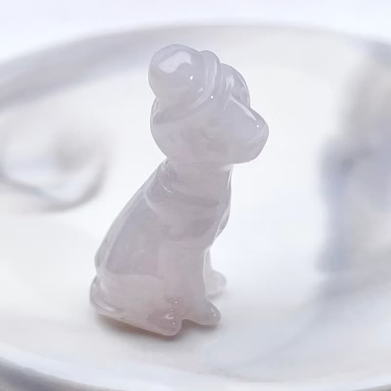 【旺財】冰種翡翠狗狗擺飾 | 天然緬甸玉翡翠A貨 | 送禮