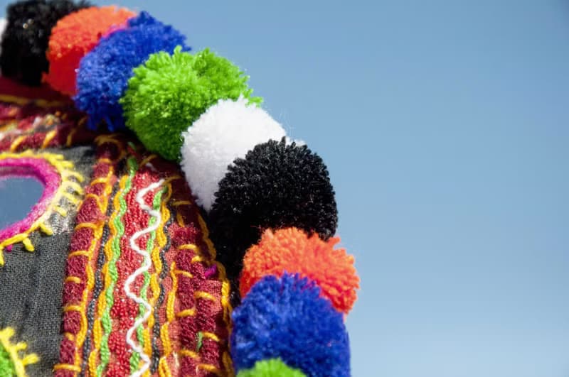 手工刺繡斜背包 民族風包 側背包 肩背包 手工包 刺繡包-沙漠幾何