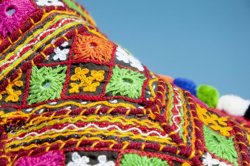 手工刺繡斜背包 民族風包 側背包 肩背包 手工包 刺繡包-沙漠幾何
