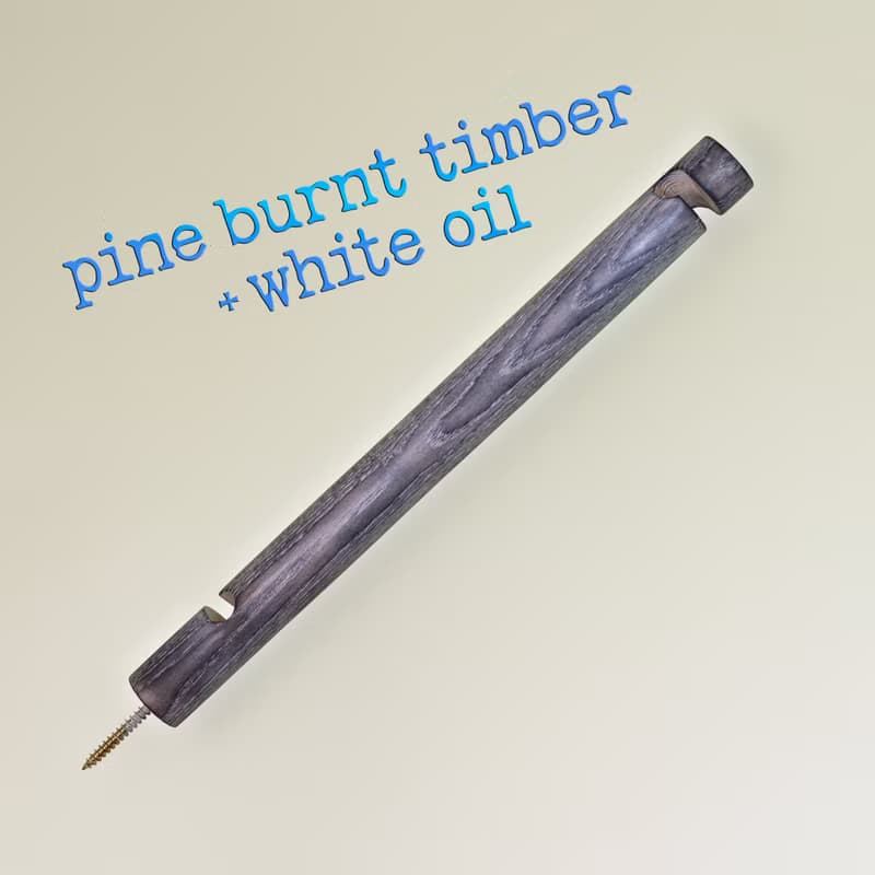 Pine wall bracket for hanging plug-In pendant and plant on wall.