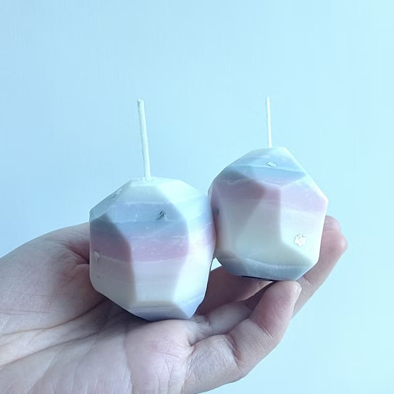 Stone 夢幻石頭2入組 | 天然大豆蠟燭 | 薰衣草 茉莉花 | 禮物