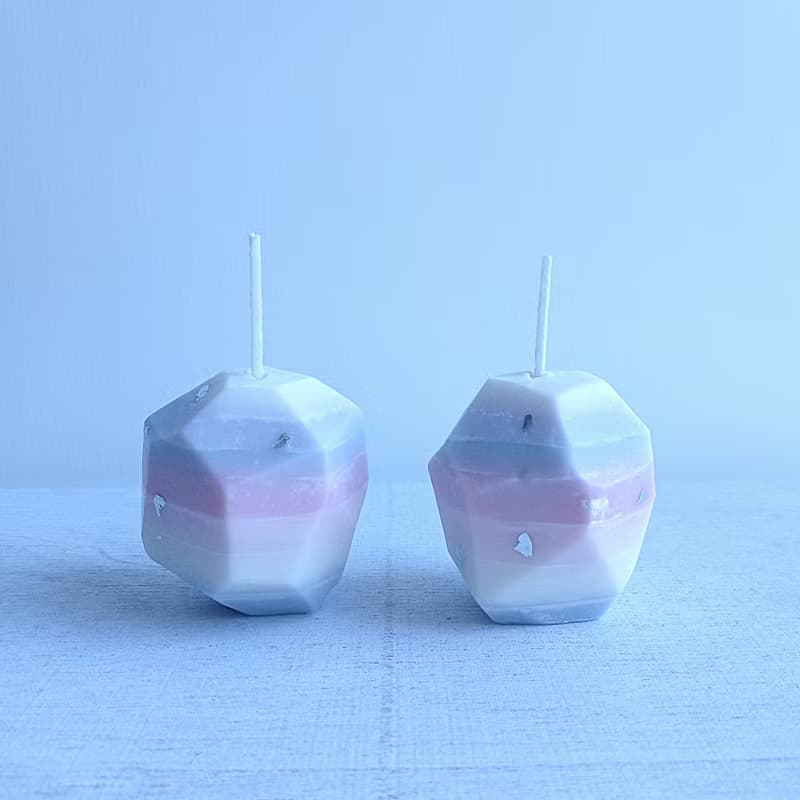 Stone 夢幻石頭2入組 | 天然大豆蠟燭 | 薰衣草 茉莉花 | 禮物