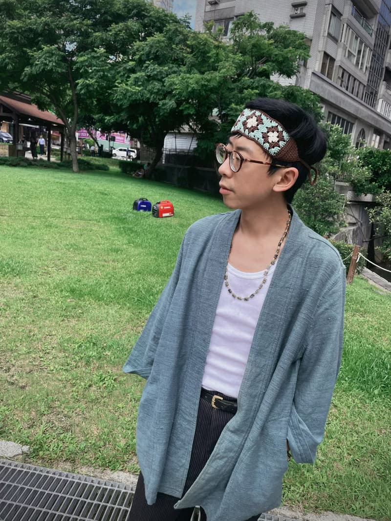 祖母格 編織髮帶 薄荷巧克力