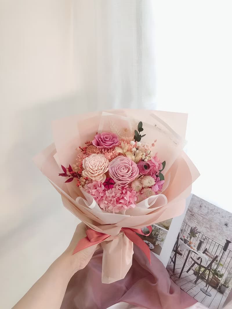 永生花 永生玫瑰花 乾燥花 紀念日禮物 求婚花束 告白 祝賀禮物