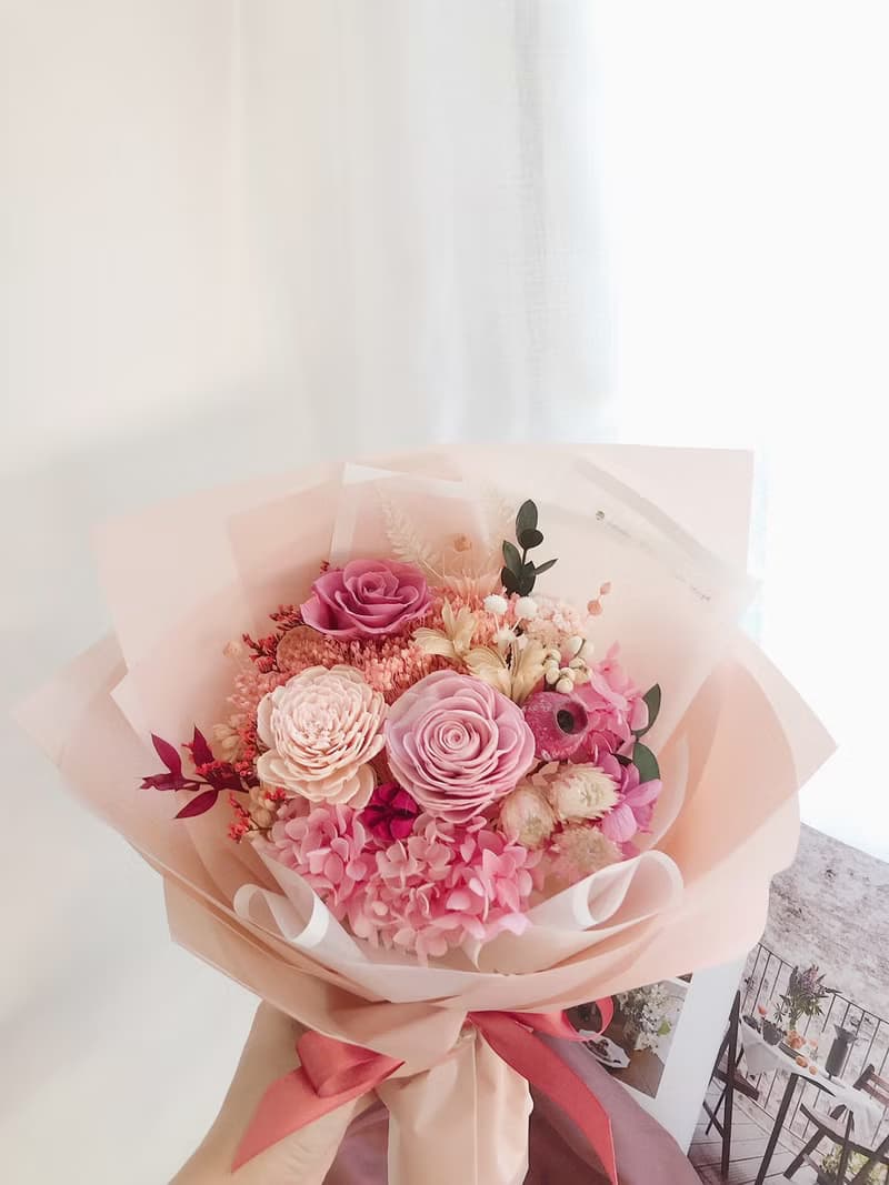 永生花 永生玫瑰花 乾燥花 紀念日禮物 求婚花束 告白 祝賀禮物