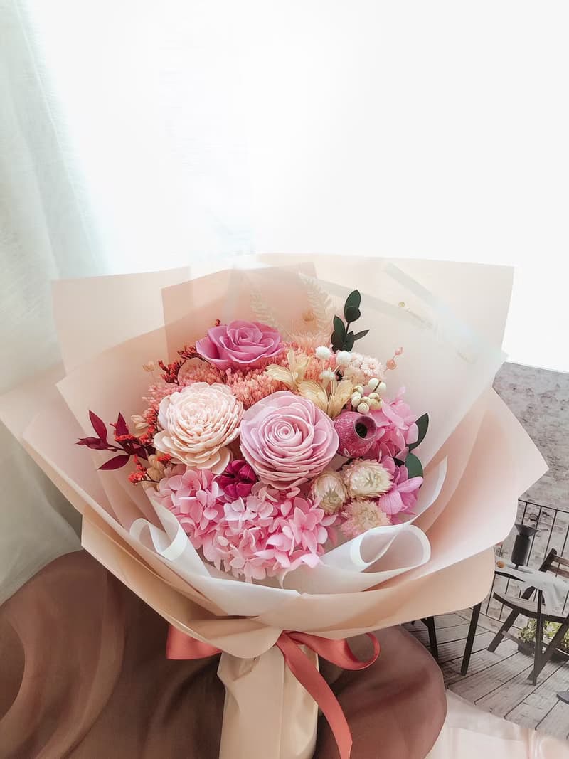 永生花 永生玫瑰花 乾燥花 紀念日禮物 求婚花束 告白 祝賀禮物