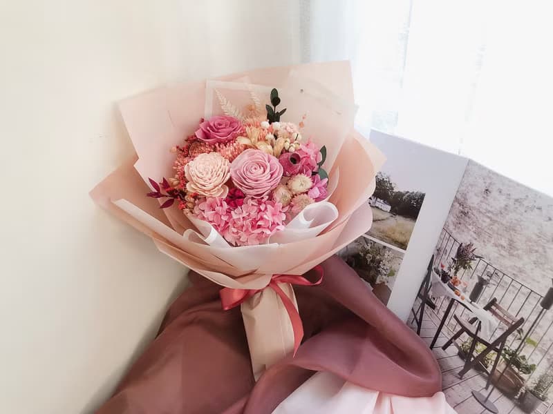 永生花 永生玫瑰花 乾燥花 紀念日禮物 求婚花束 告白 祝賀禮物