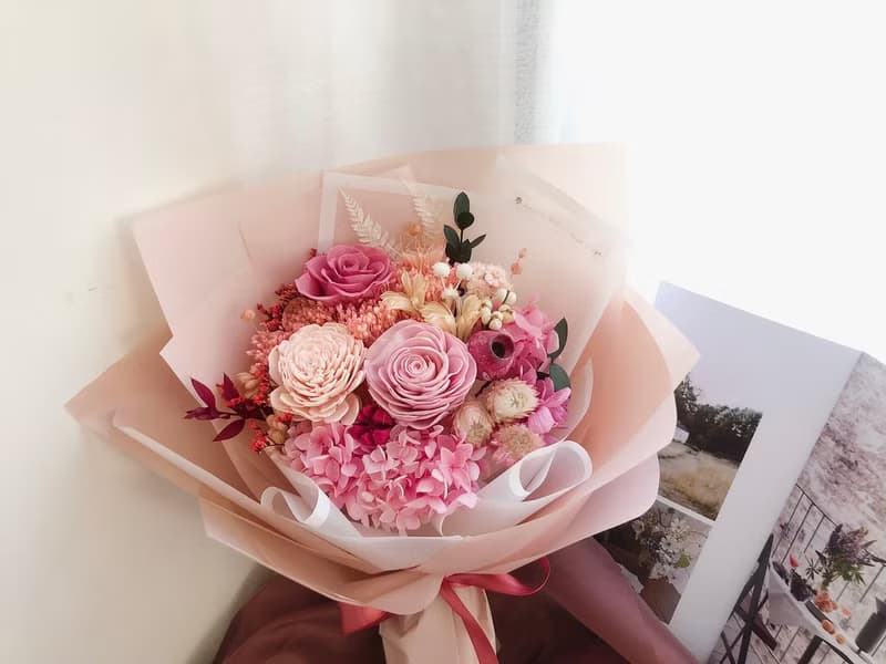 永生花 永生玫瑰花 乾燥花 紀念日禮物 求婚花束 告白 祝賀禮物