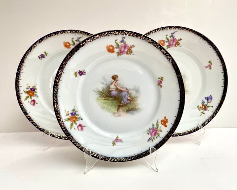 來自德國的古董羅森塔爾盤子套裝 3 |陶瓷餐盤
