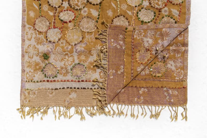 羊絨毯 刺繡毛毯 羊毛蓋毯 保暖披肩 露營毛毯 水煮羊毛披肩/針織圍巾/刺繡圍巾/羊絨披巾/喀什米爾Cashmere-花