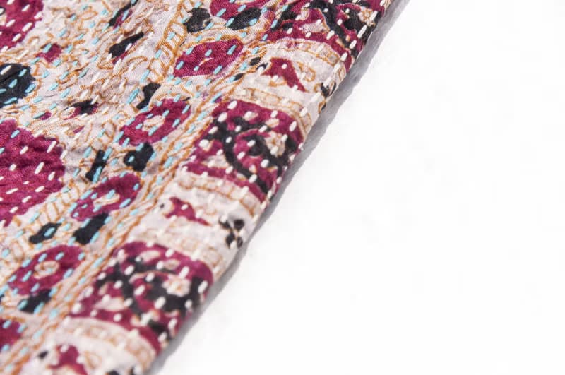 刺繡絲巾/絲綢刺繡圍巾/手縫紗麗線絲巾/印度絲綢刺繡圍巾-印度風