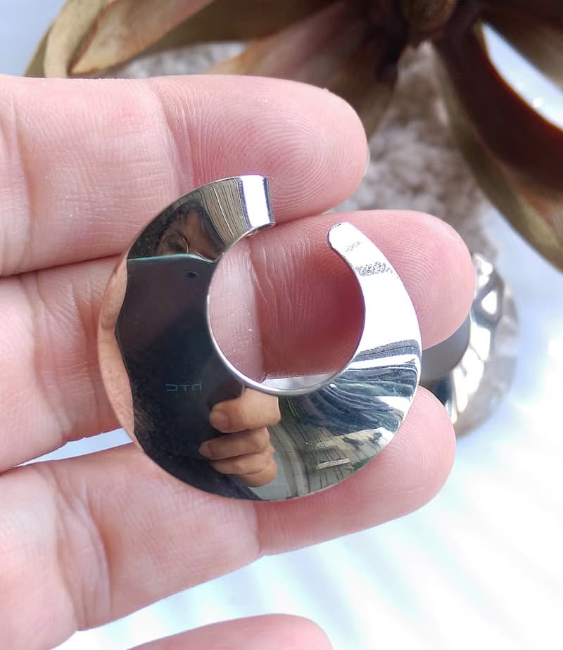 Vintage Jewelry 西洋古董飾品 銀色調 簡約摩登 針式耳環