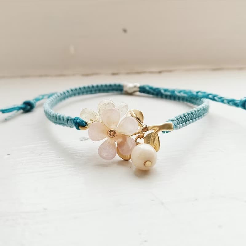 蠟線 編織 繩編手環 小梅花束