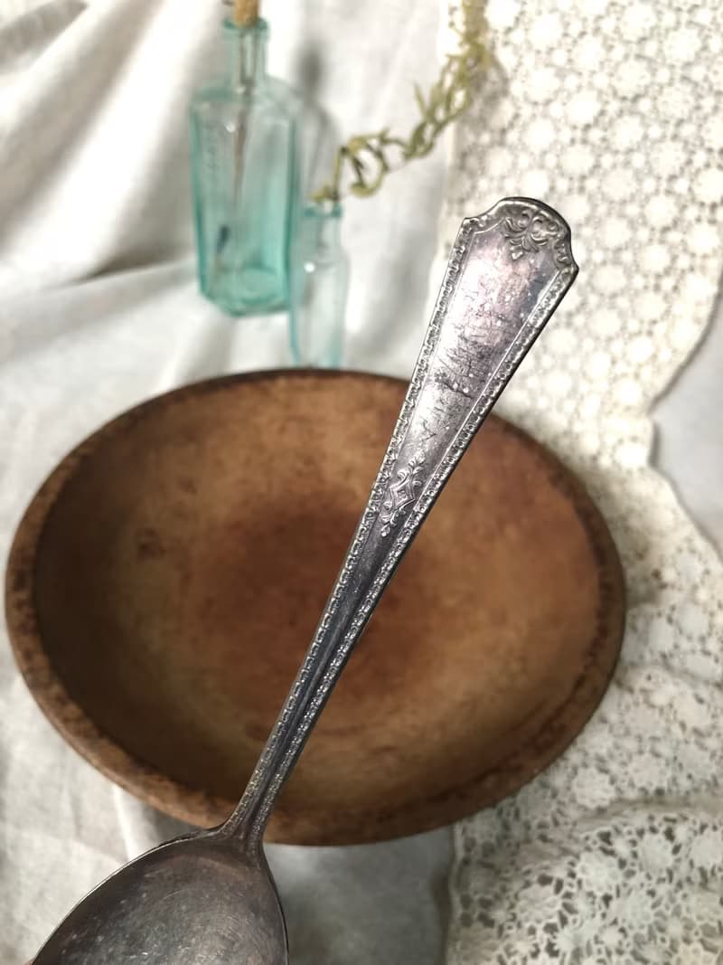 Antique 1929年製美國鍍銀大沙拉叉子