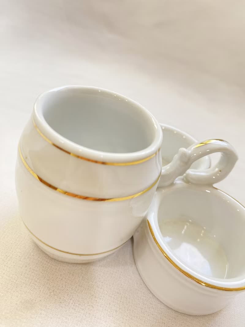 【好日戀物】拉脫維亞vintage古典金邊香料醬料碟瓷器收藏廚房